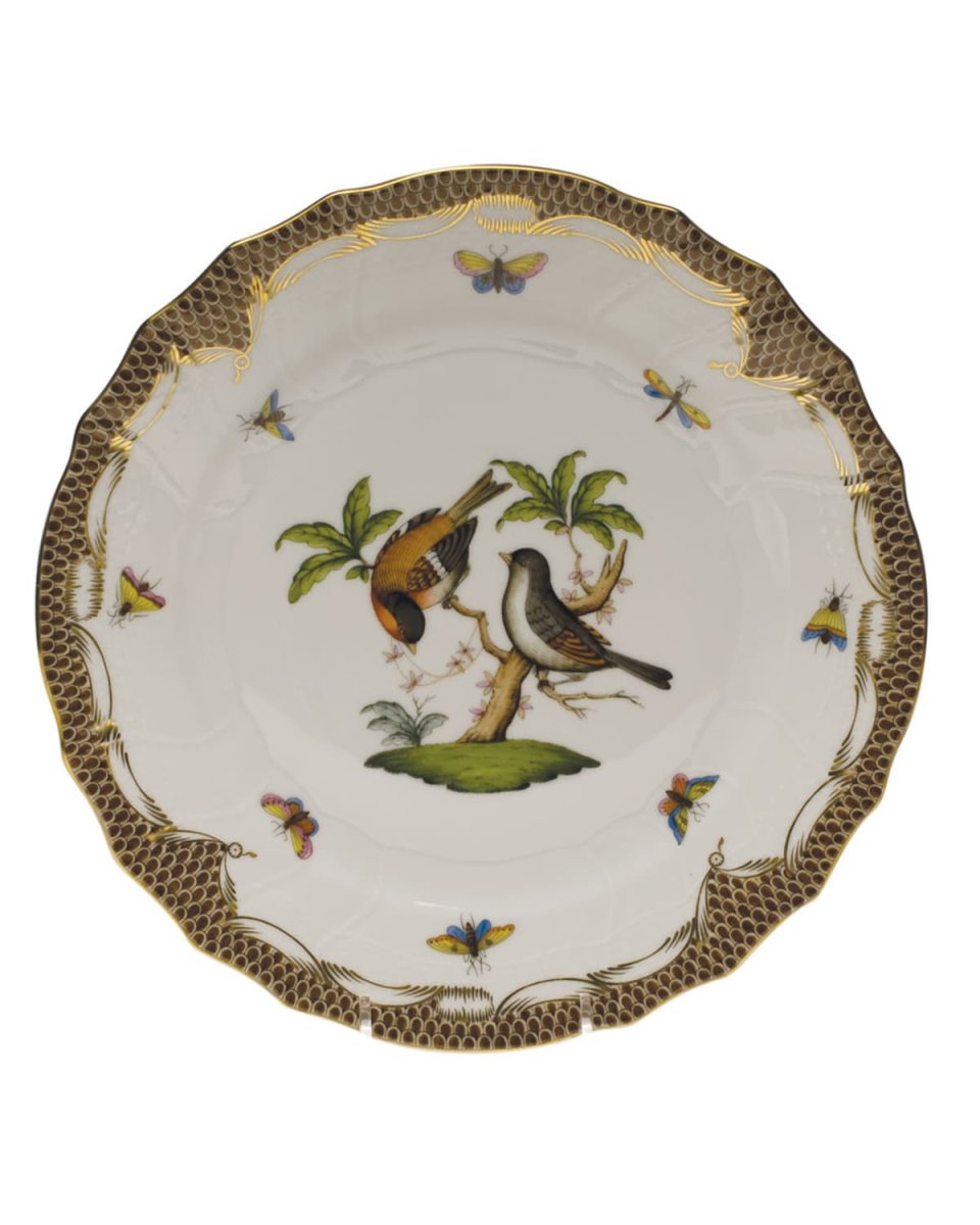 Rothschild Bird Brown Motif 12 Dinner Plate