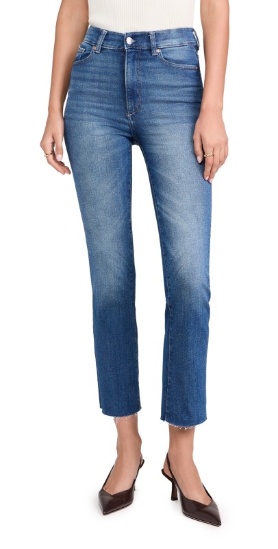 DL1961 Halle Straight Instasculpt High Rise Jeans Palm Springs (Dl Airbrushed)