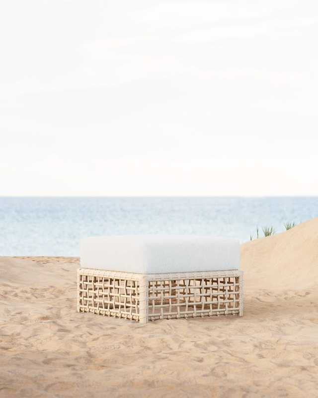 Kiawah Ottoman With Polar Cushion
