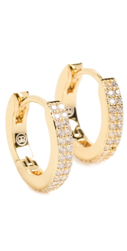 Gorjana Wilder Shimmer Bar Huggie Earrings Gold