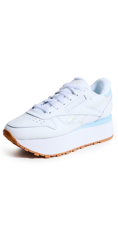 Reebok Classic Leather Triple Lift Sneakers White/White/Soft Blue