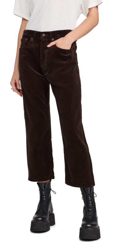 R13 X-Bf Corduroy Jeans Dark Chocolate Corduroy