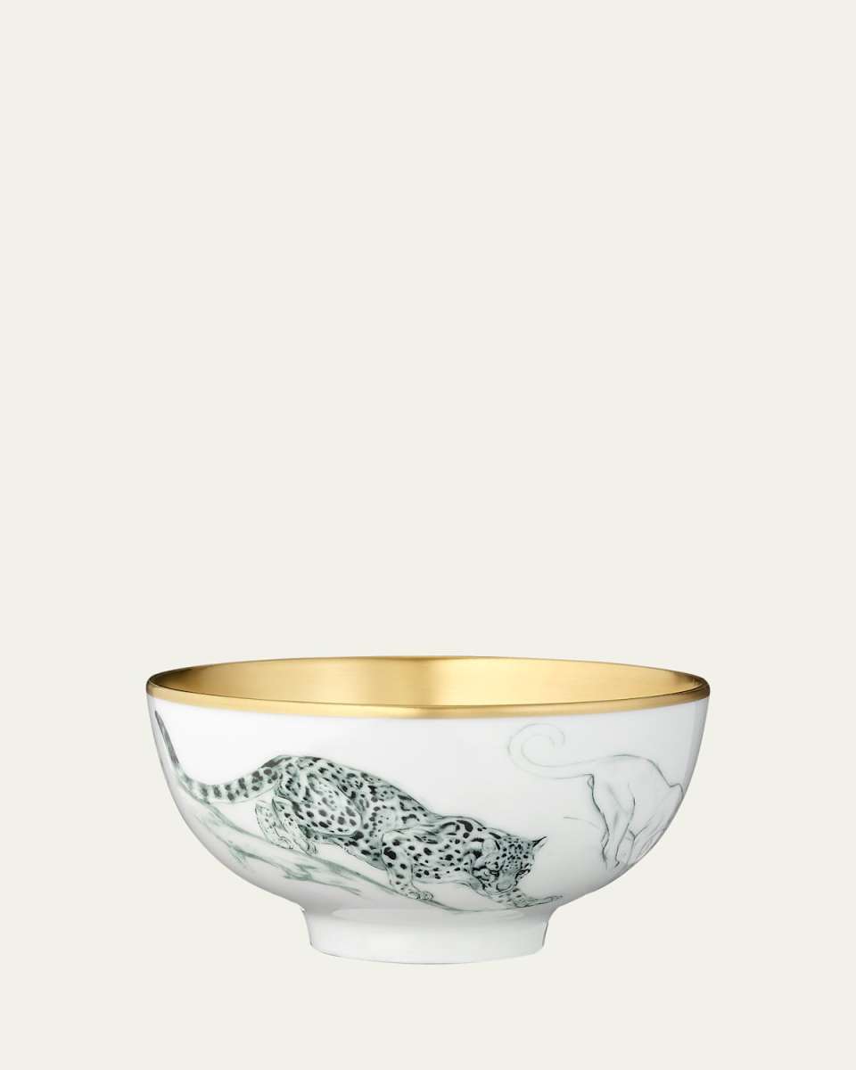 Carnets d'Equateur Gold Feline Bowl, Medium