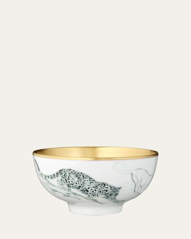 Carnets d'Equateur Gold Feline Bowl, Medium
