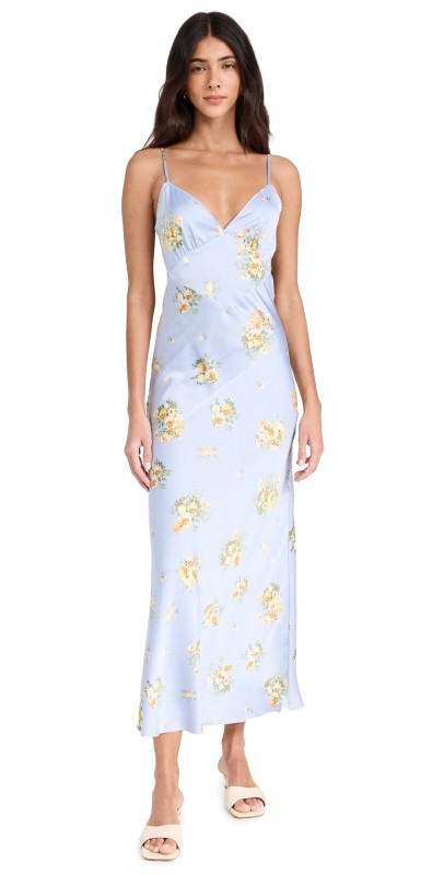 BARDOT Malinda Slip Dress Baby Blue Floral