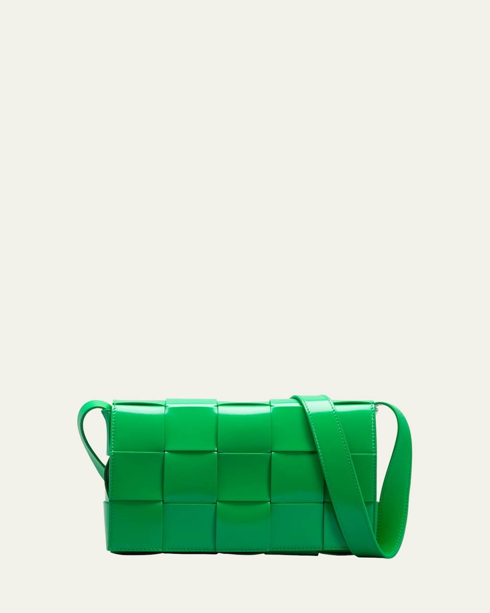 Cassette Lambskin Woven Crossbody Bag
