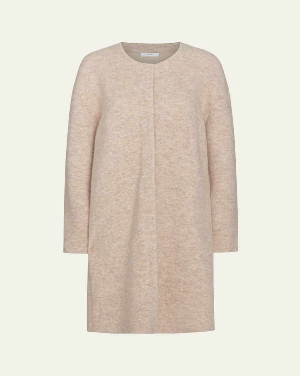 Sculpted Wool-Blend Car Coat