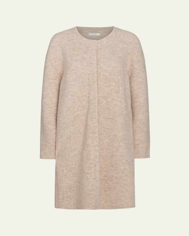 Sculpted Wool-Blend Car Coat