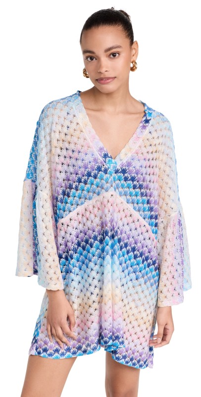 Missoni Short Cover Up Degrade' Blue Shades