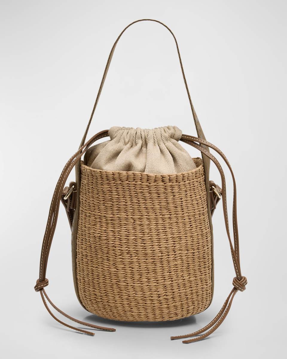 Woody Small Mifuko Basket Bag with Logo Webbing