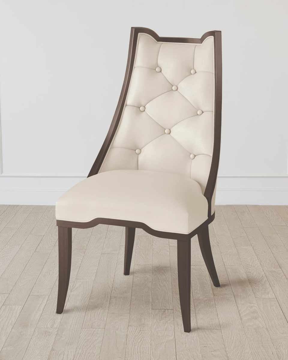 Logan Walnut/Milk Leather Dining Chair