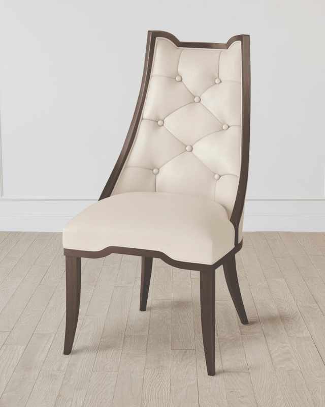 Logan Walnut/Milk Leather Dining Chair