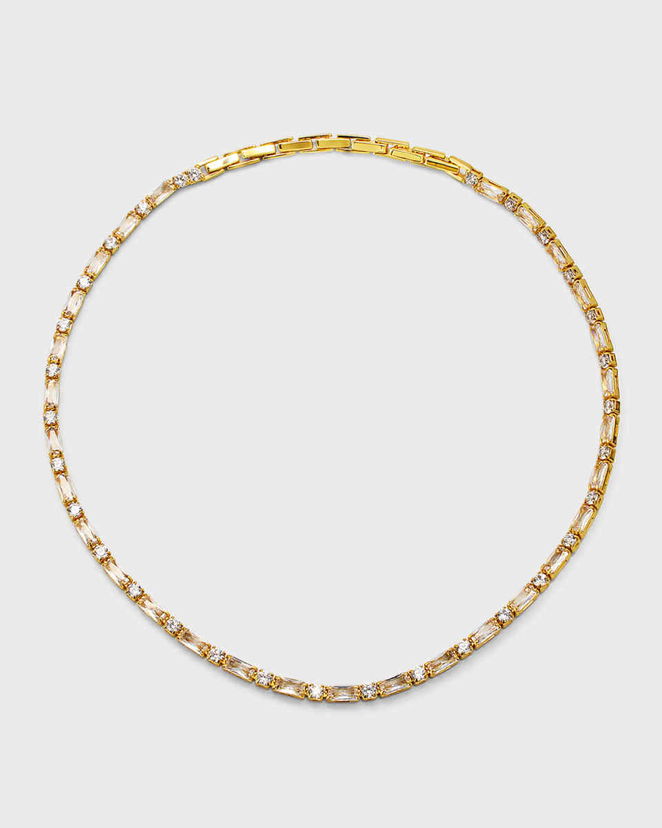 Kerri 18K Gold Plated Tennis Necklace