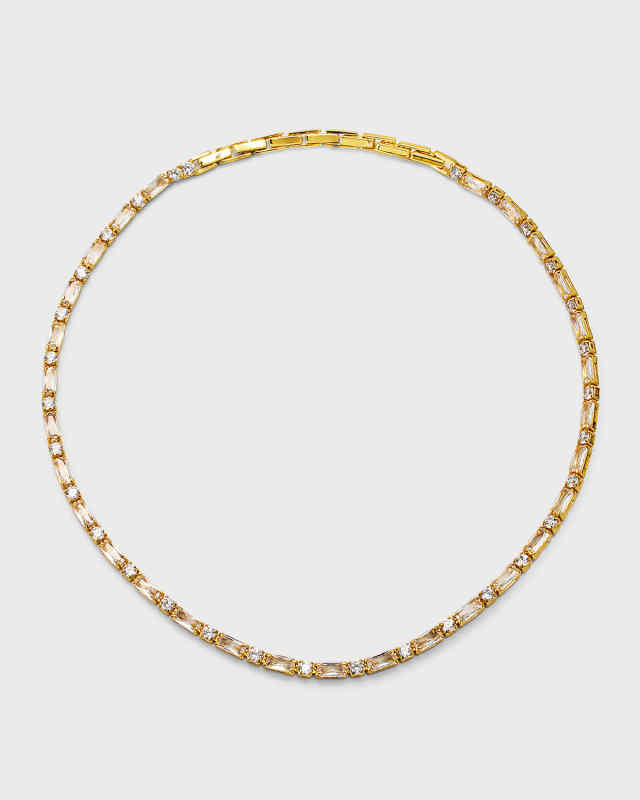 Kerri 18K Gold Plated Tennis Necklace