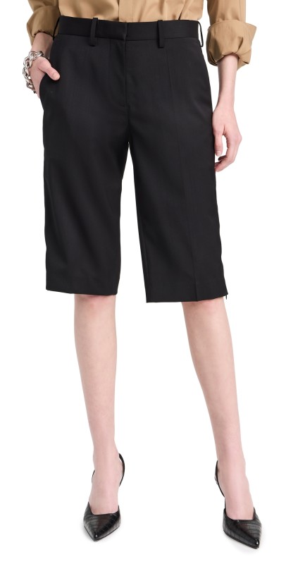 Helmut Lang Flat Front Shorts Black