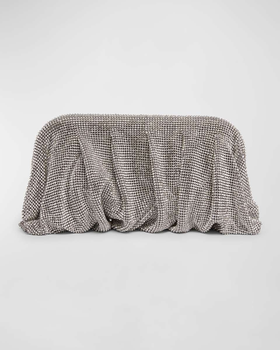 Venus La Grande Metallic Crystal Clutch Bag
