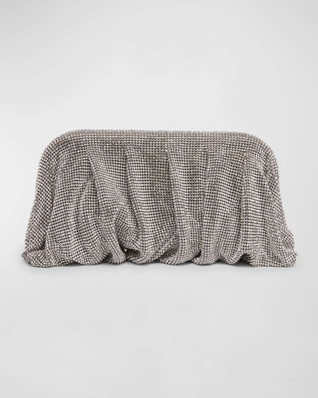 Venus La Grande Metallic Crystal Clutch Bag