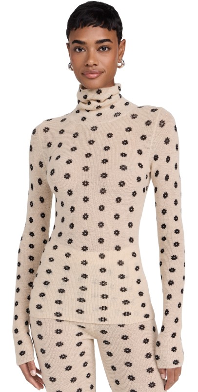 By Malene Birger Fioria Turtleneck Graphic Flower