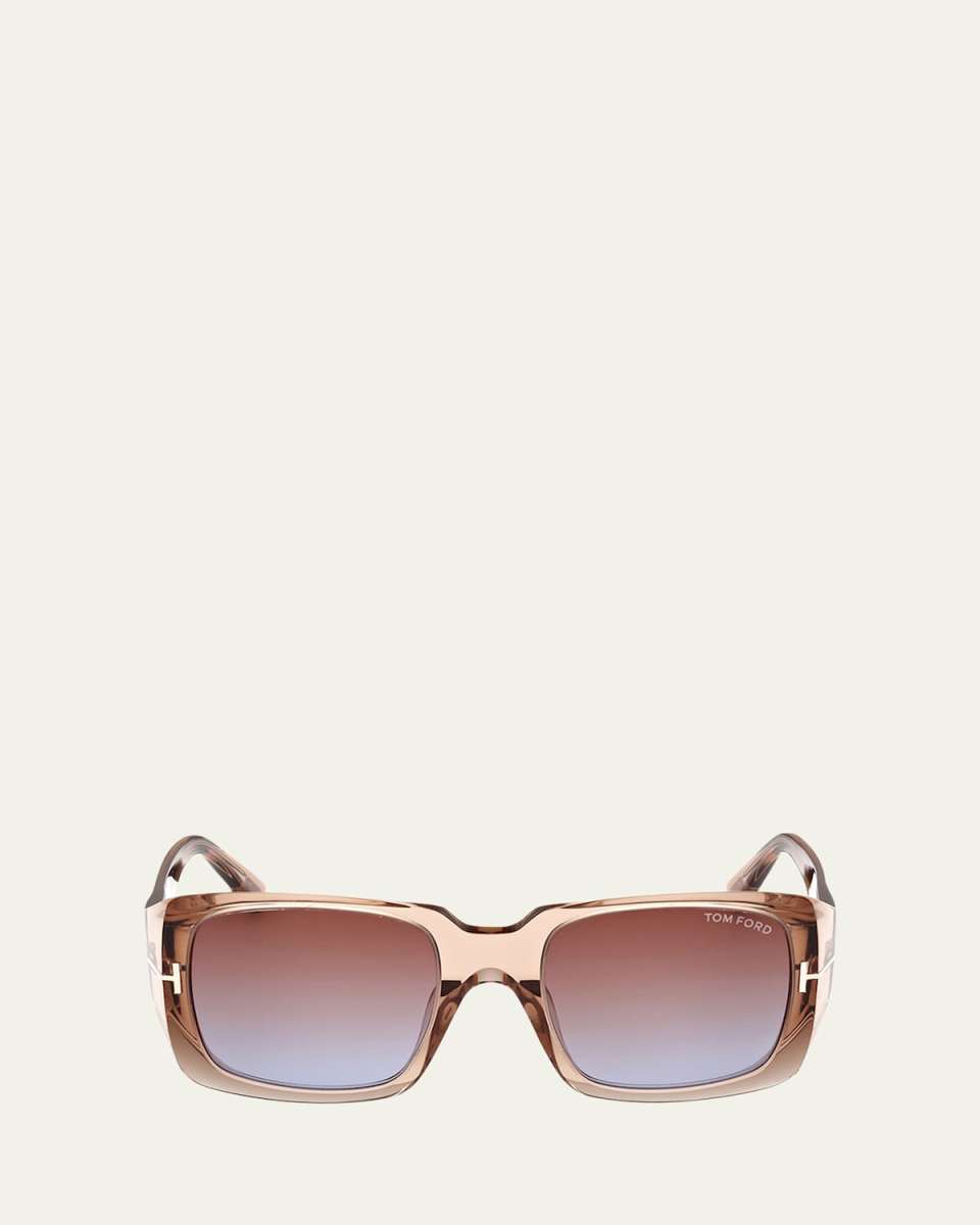 Ryder-02 Gradient Square Transparent Acetate Sunglasses