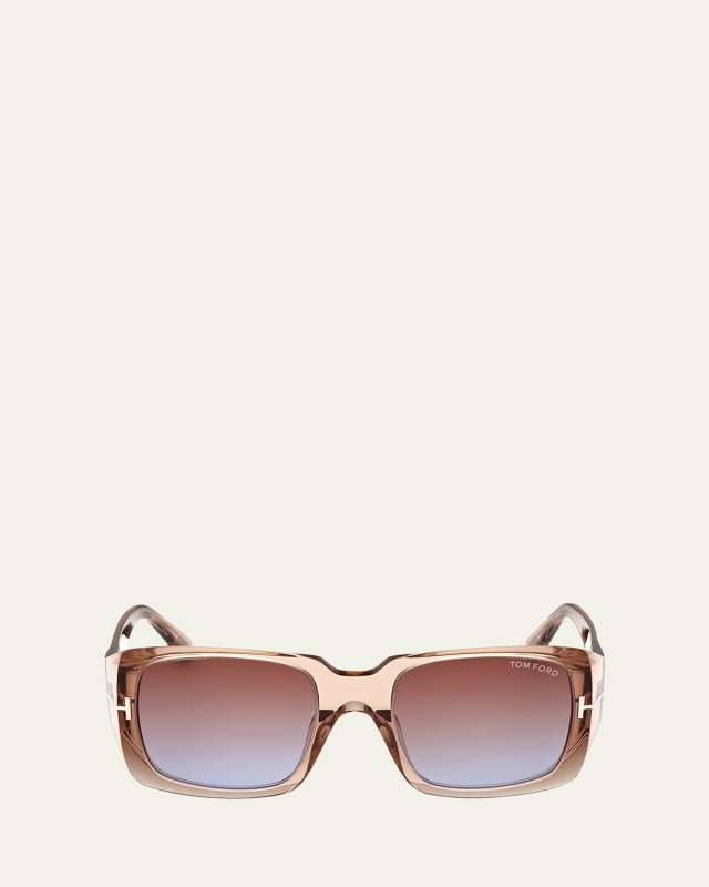 Ryder-02 Gradient Square Transparent Acetate Sunglasses