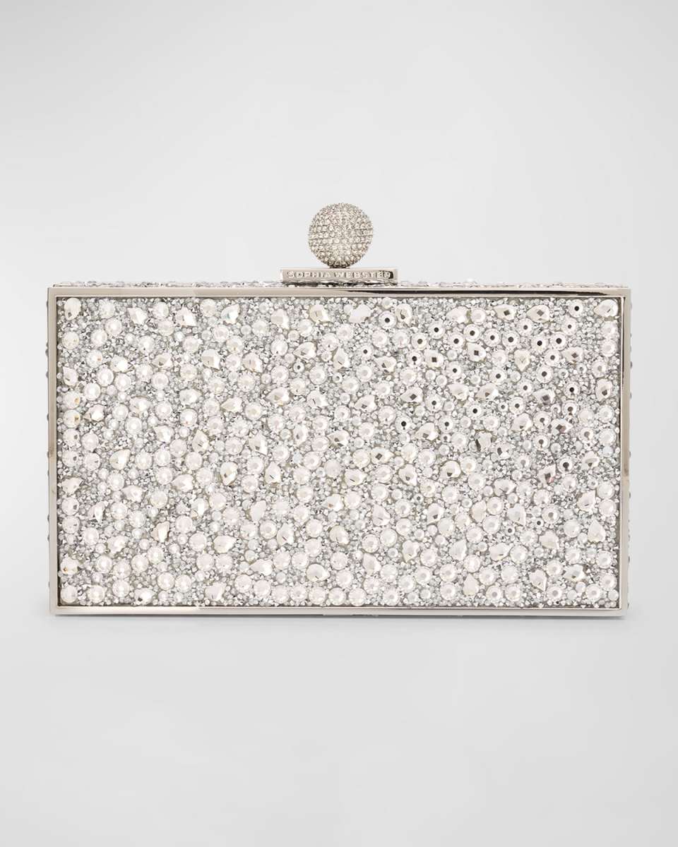 Clara Bijou Crystal Box Top-Handle Bag