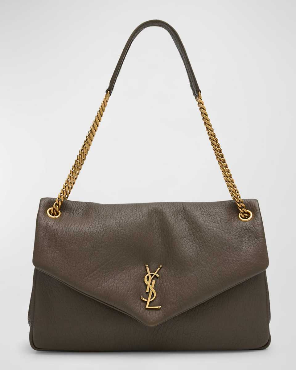 Calypso Large YSL Shoulder Bag in Leather
