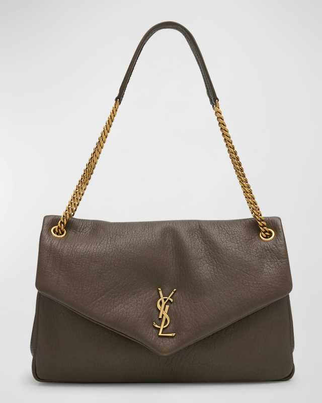 Calypso Large YSL Shoulder Bag in Leather