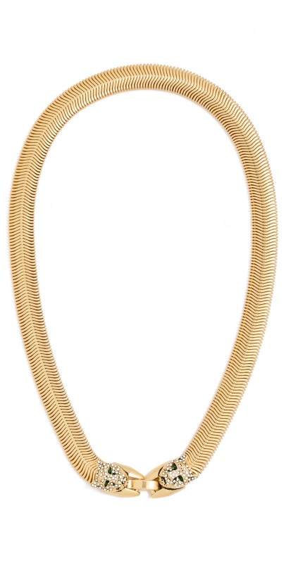 Clare V. Snake Chain Collar Vintage Gold