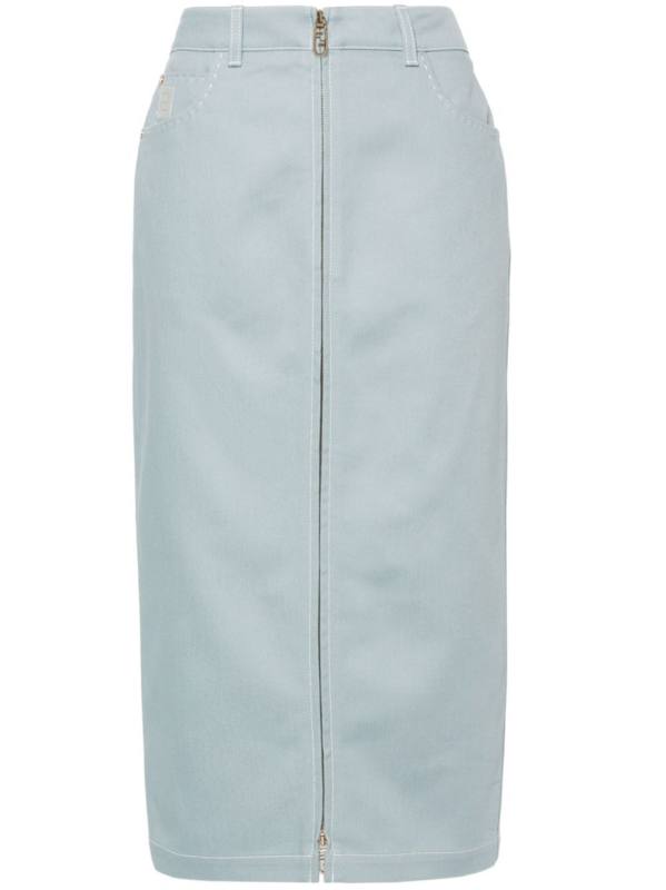 denim midi skirt