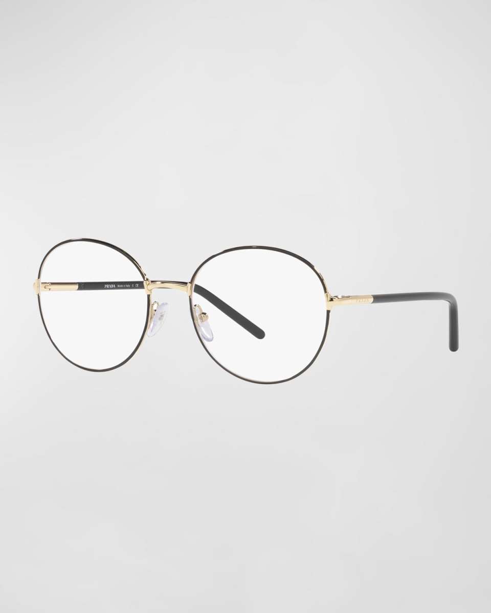 Engraved Logo Metal & Plastic Round Glasses