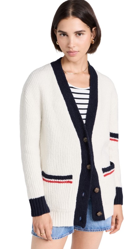ASKK NY Varsity Cardigan Ivory