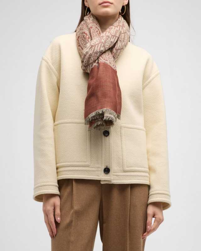 Bayanzag Jacquard Cashmere & Silk Stole