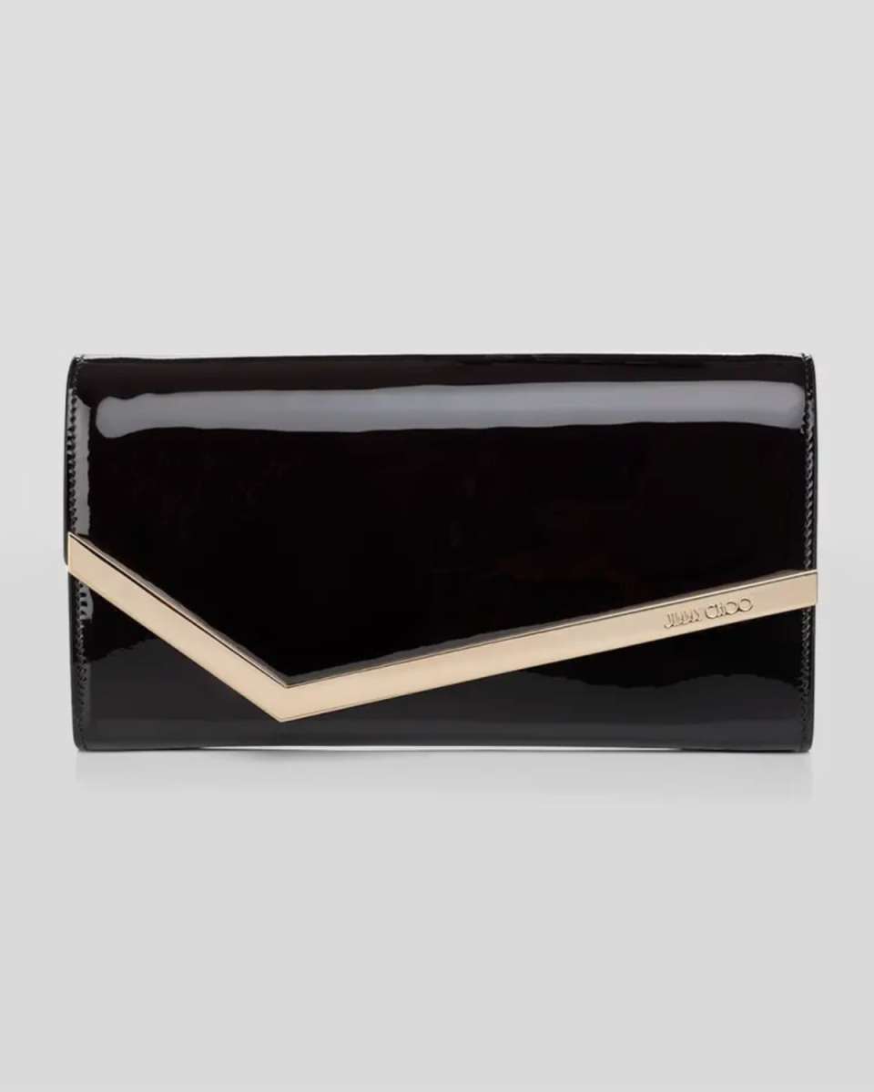 Emmie Flap Patent Leather Clutch Bag