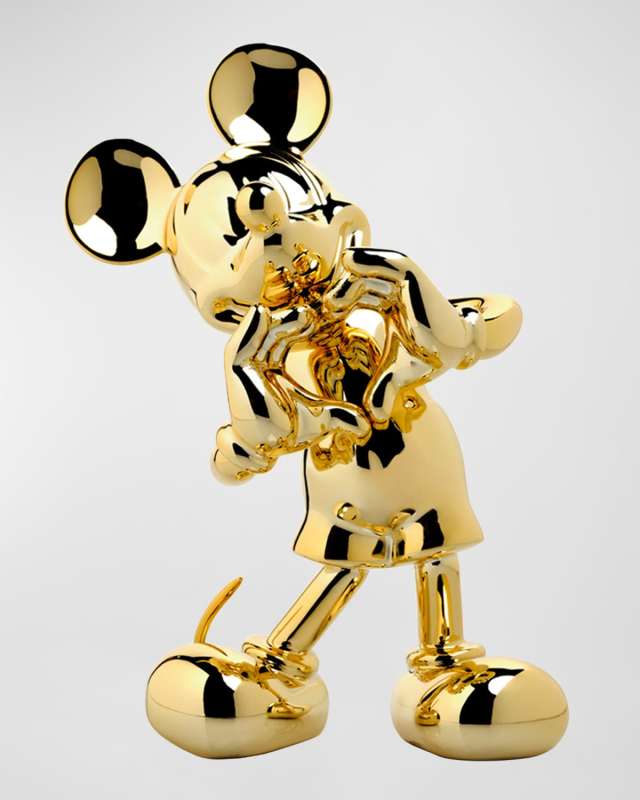 Mickey With Love Chrome Gold Figurine - Kelly Hoppen