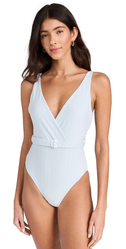 Onia Michelle One Piece Pale Blue White
