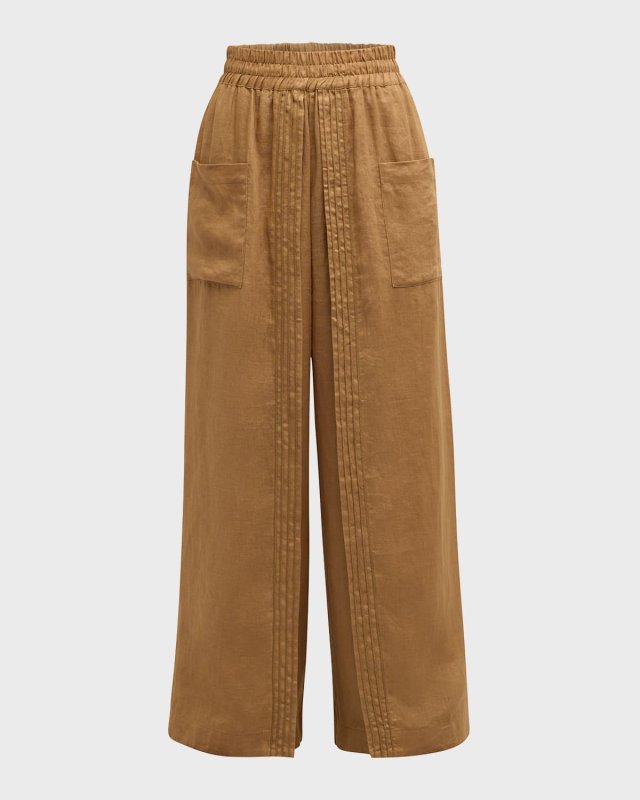 Pinamar Wide-Leg Linen Pants
