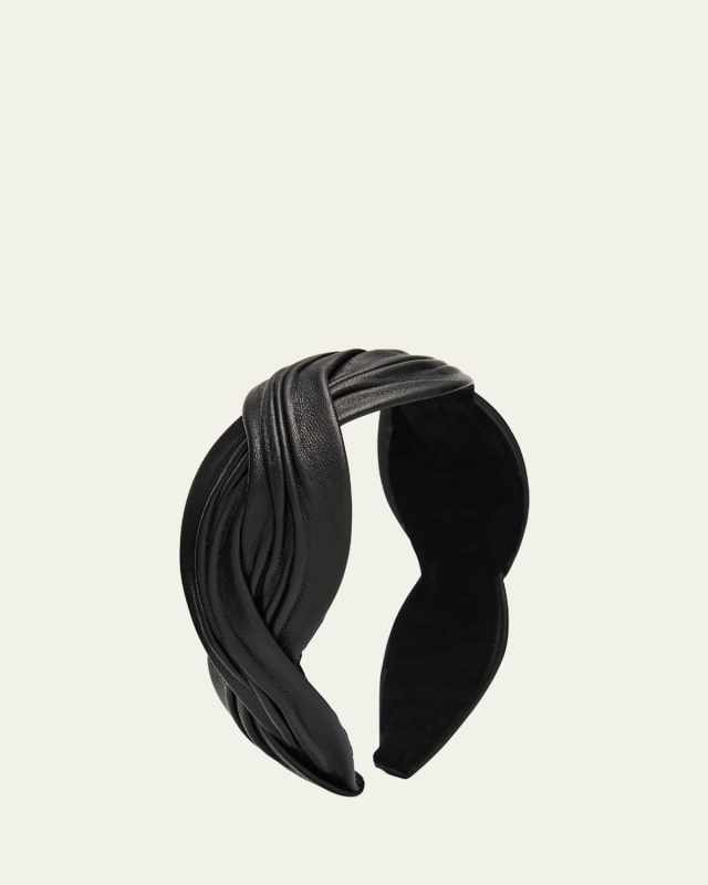 Double Twist Leather Headband