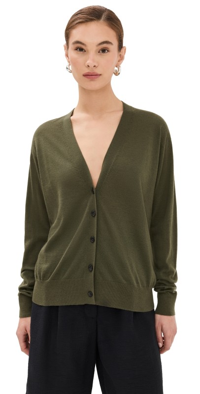 LISA YANG Cia Cardigan Dark Moss