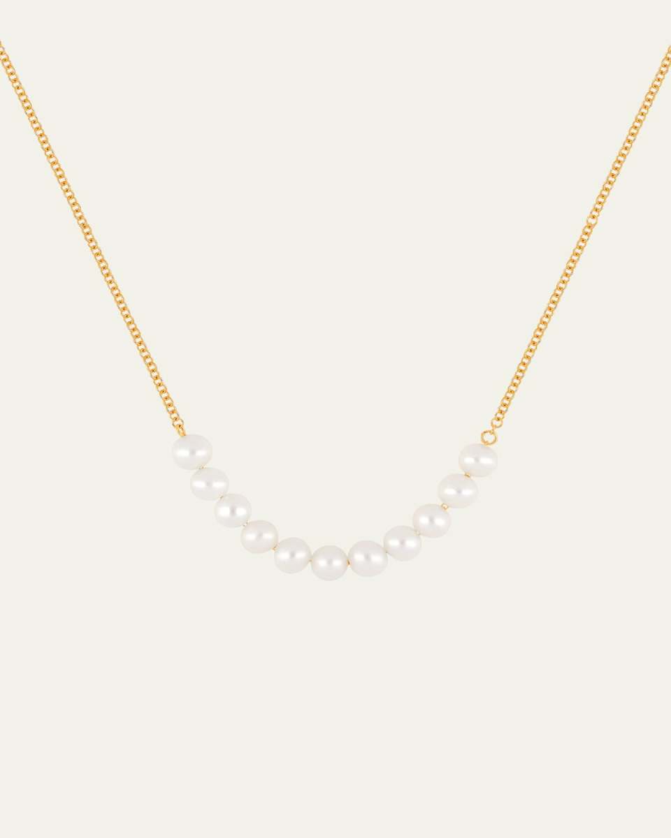 14K Yellow Gold Freshwater Pearl Necklace