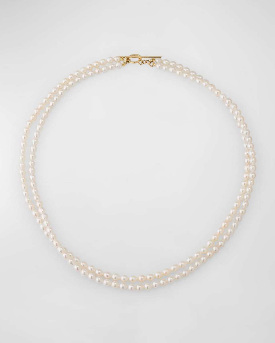 Double Keshi Pearl Strand Necklace