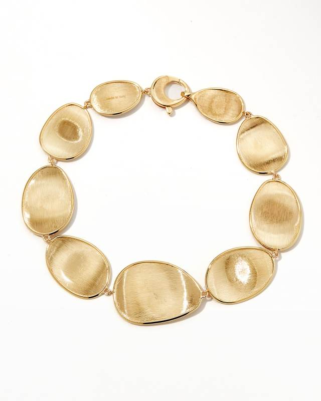 18K Yellow Gold Lunaria Graduated Bracelet, 7"L