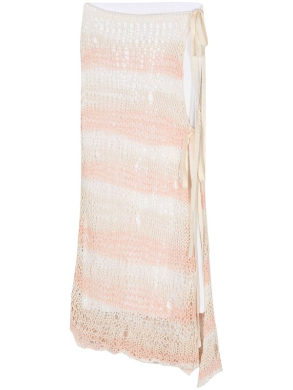 Ecuador open-knit striped skirt