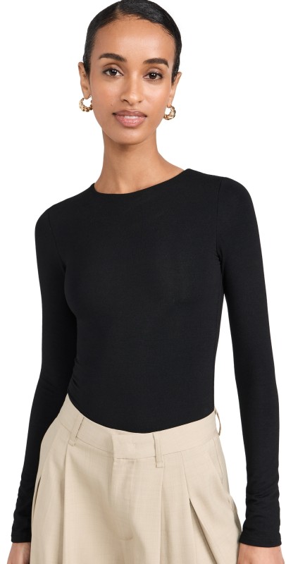 RE ONA Crewneck Longleeve Bodysuit Black