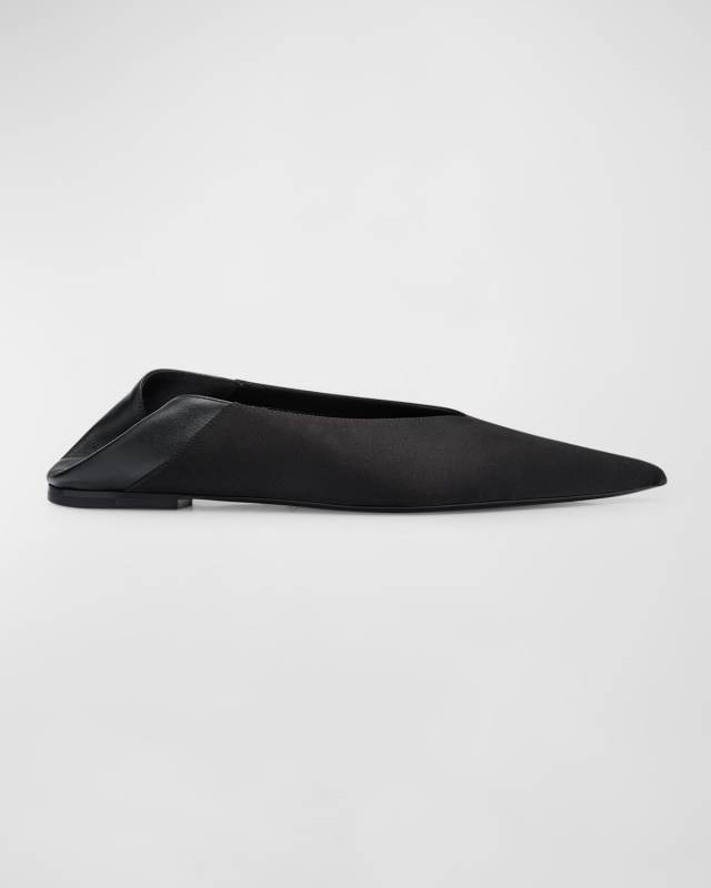 Carolyn Leather Slide Ballerina Flats