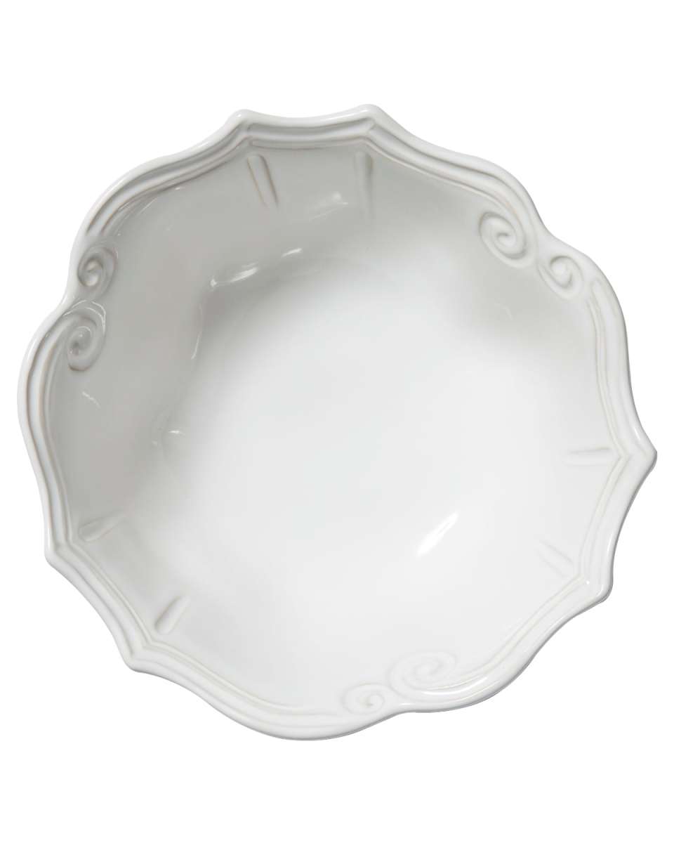 Incanto Stone Baroque Medium Serving Bowl, White
