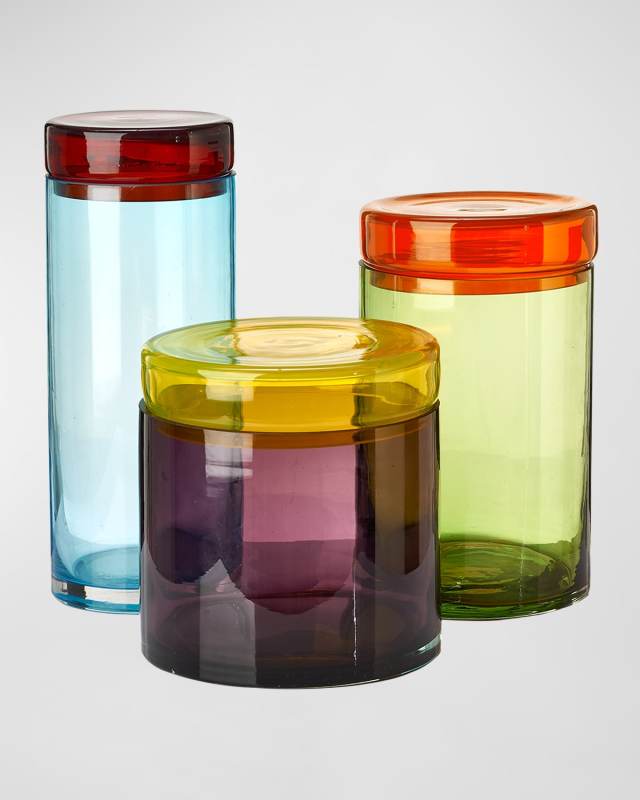 Multi Mix Caps & Jars, Set of 3