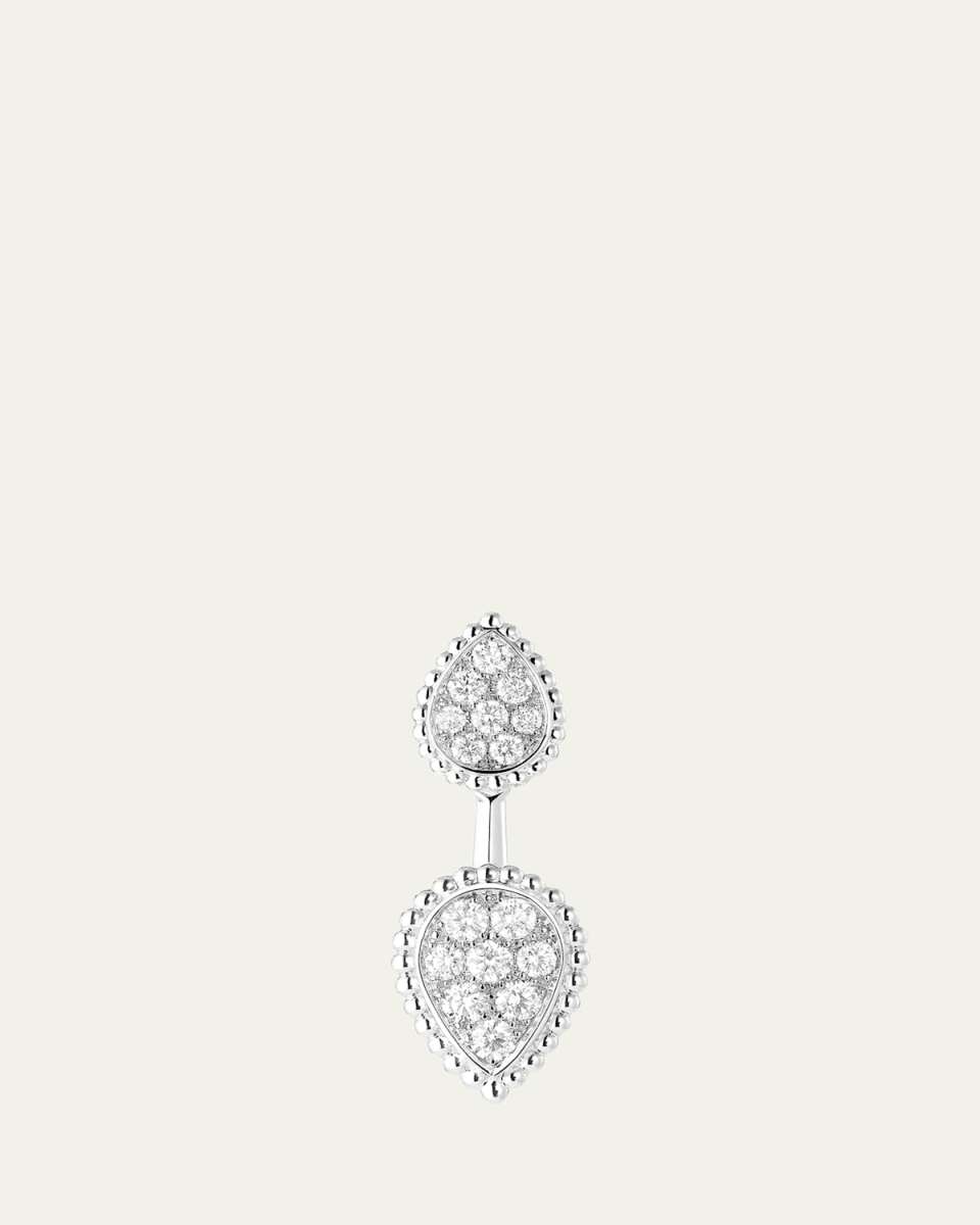 Serpent Boheme Diamond Earring in White Gold, Single