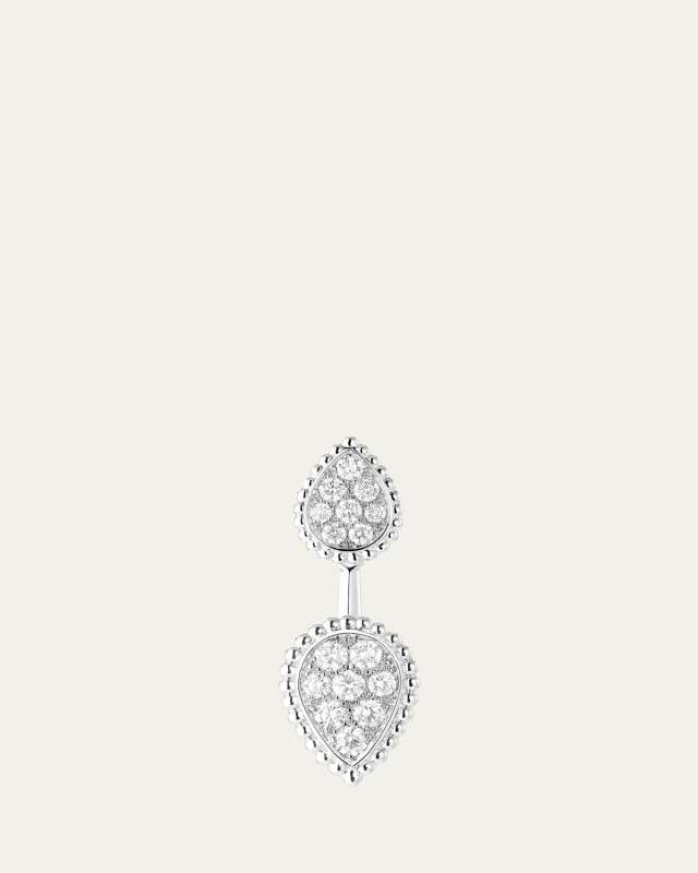 Serpent Boheme Diamond Earring in White Gold, Single