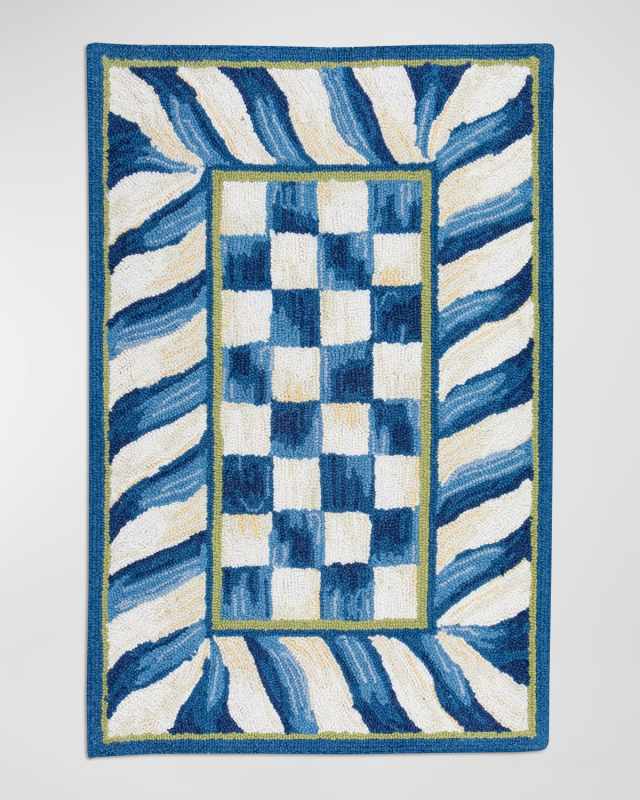 Truly Royal Check Rug, 2' x 3'