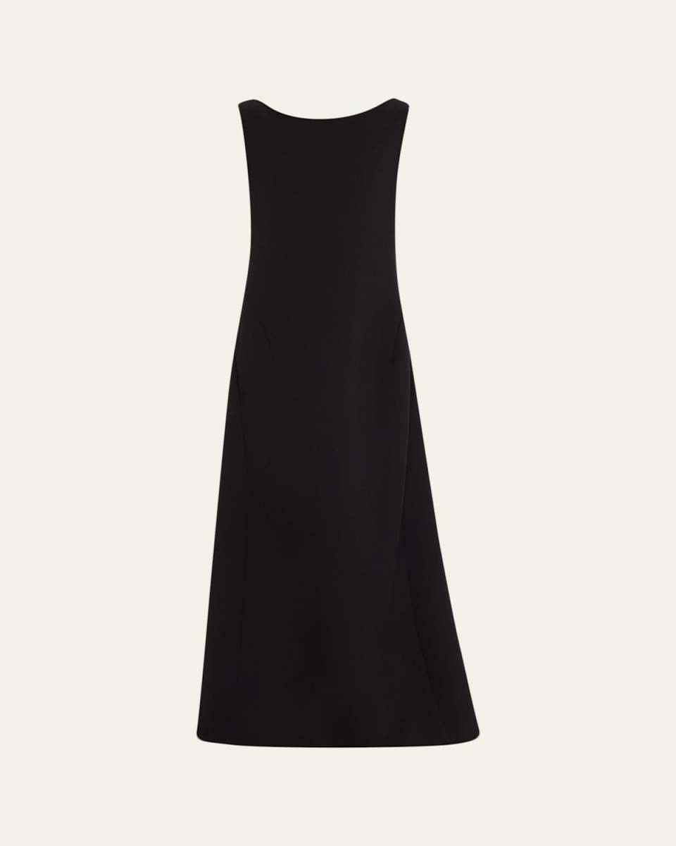 Rhea Cowl-Back Wool Gown